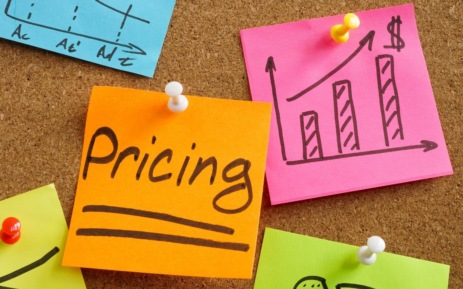 SEO pricing in India explained through cost breakdown notes showing packages and growth charts