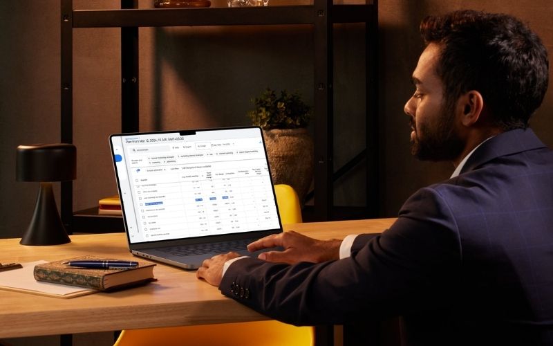 SEO strategist performing keyword analysis and ranking keyword research for search engine optimization strategies